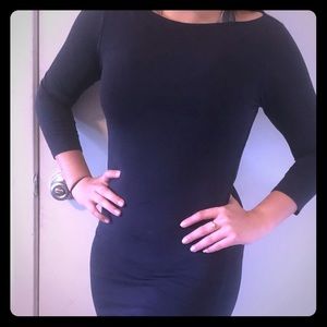 3/4 sleeve Navy Bodycon dress